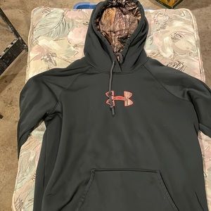 Womens pink black and camo under armor hoodie ready for those country campfires